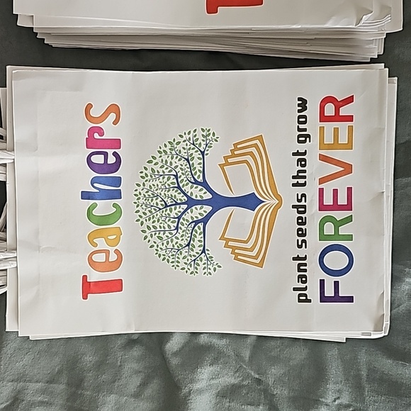 Teacher Appreciation Gift Bags Set of 6 NEW - Picture 2 of 7